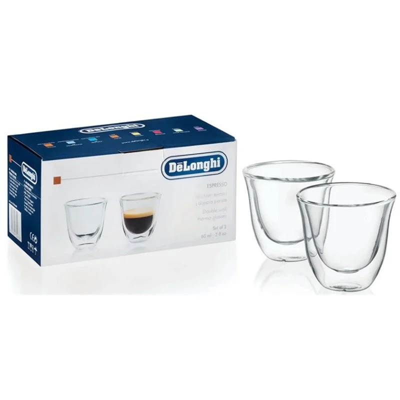 Lot de 2 verres espresso pour cafetière Delonghi 5513214591 - Promos