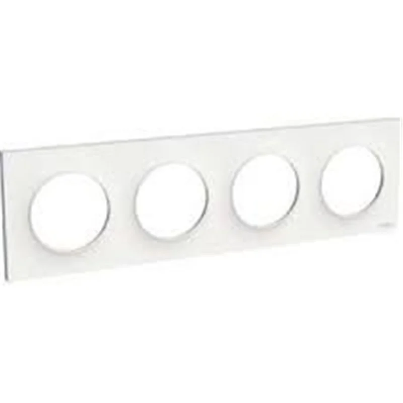 Odace STYL, plaque blanc 4 postes horizontaux ou verticaux SCHNEIDER S520708 - Promos
