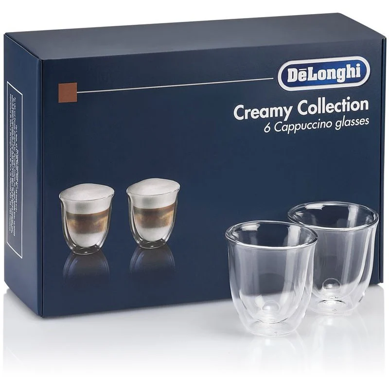 Pack de 6 verres cappuccino pour cafetière Delonghi 5513296661 - Promos
