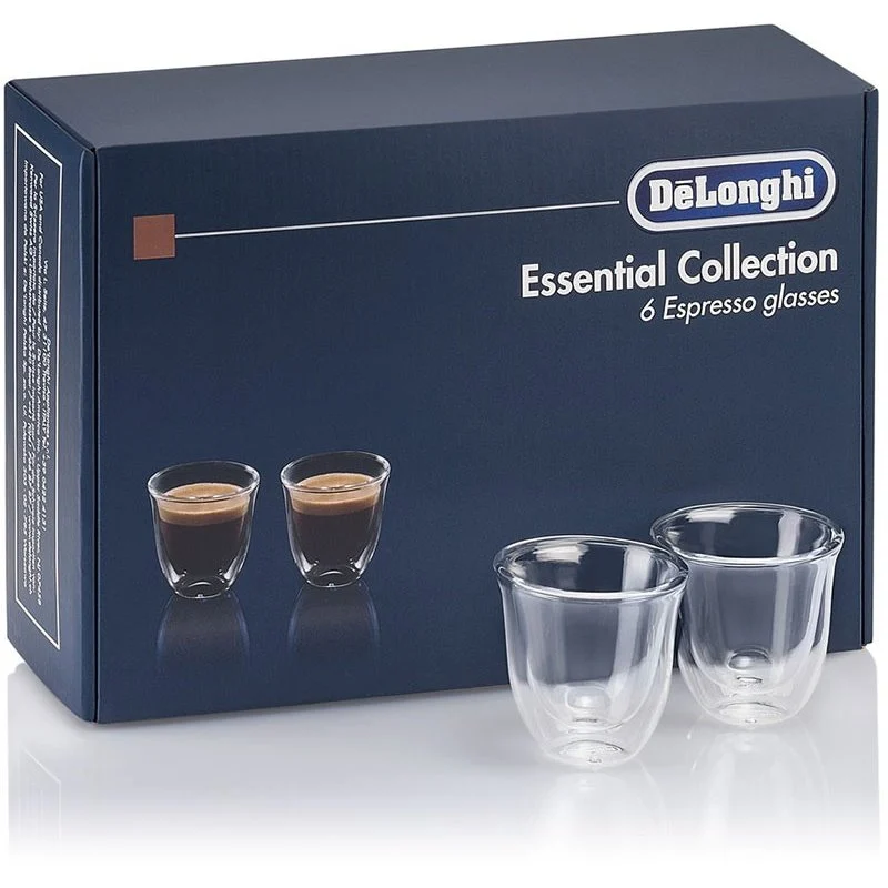 Pack de 6 verres espresso pour cafetière Delonghi 5513296651 - Promos