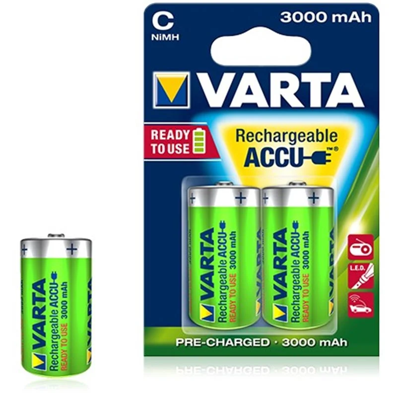 Pile rechargeable 3000 mAh 1,2V - HR14 C - 56714 - Blister de 2 piles 56714101402
