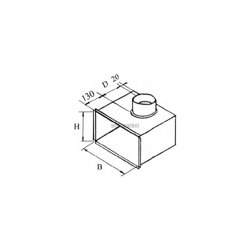 PLÉNUM ISOLÉ AVEC 1 RACCORDEMENT LATÉRAL - ENERGY DIFFUSION