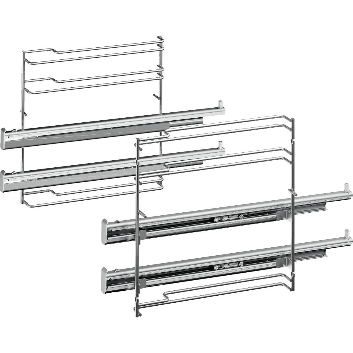 Rails télescopiques 2 niveaux pour four Bosch Siemens