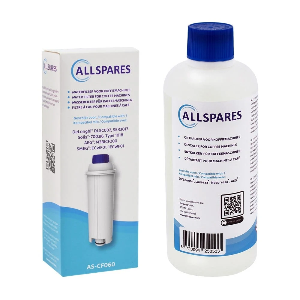 Kit d'entretien pour machine à café SMEG cartouche filtrante + détartrant (500ml) par AllSpares