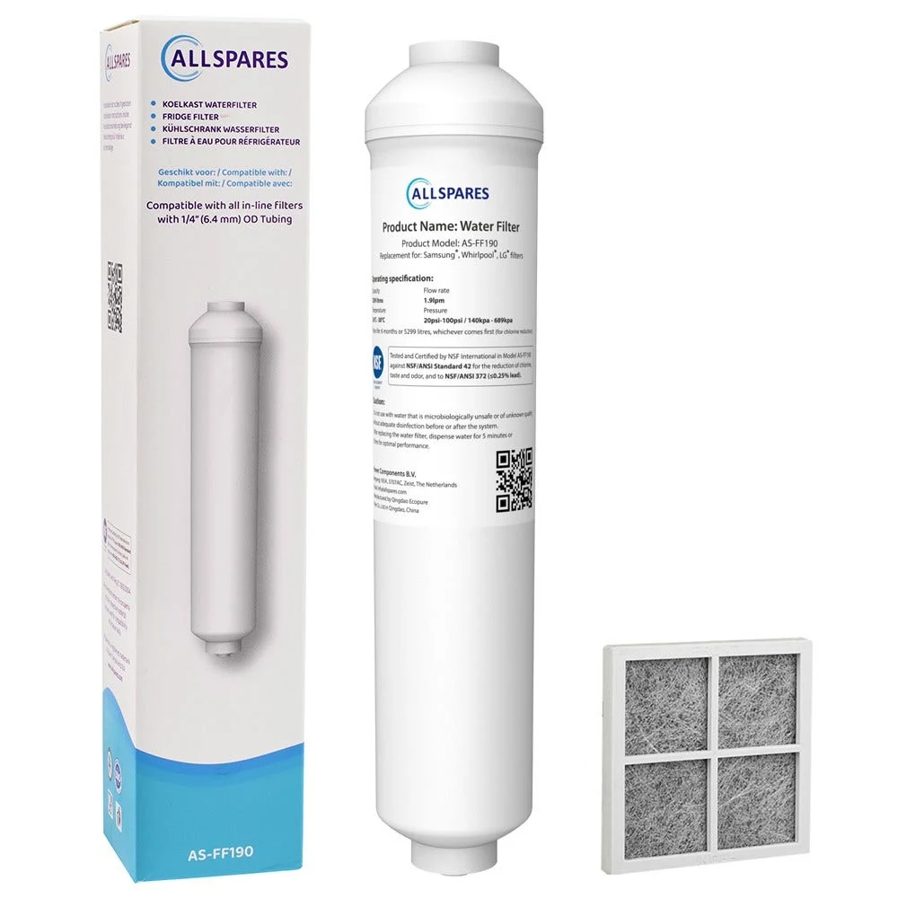 Pack 1x Filtre à eau (AS-FF190) + 1x Filtre à air (LT120F) pour LG frigo