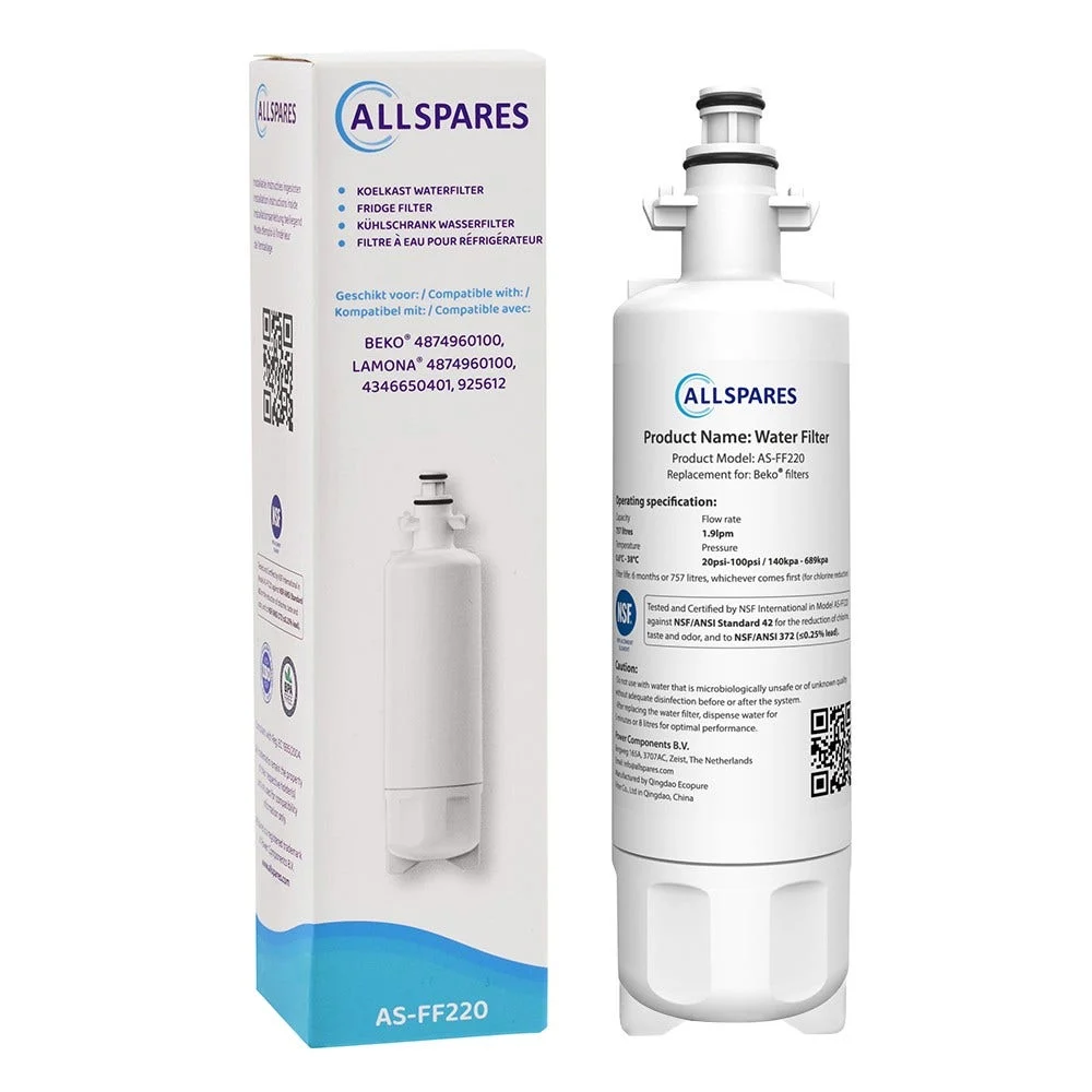 Filtre frigo Arcelik 4874960100 par AllSpares - WPRO