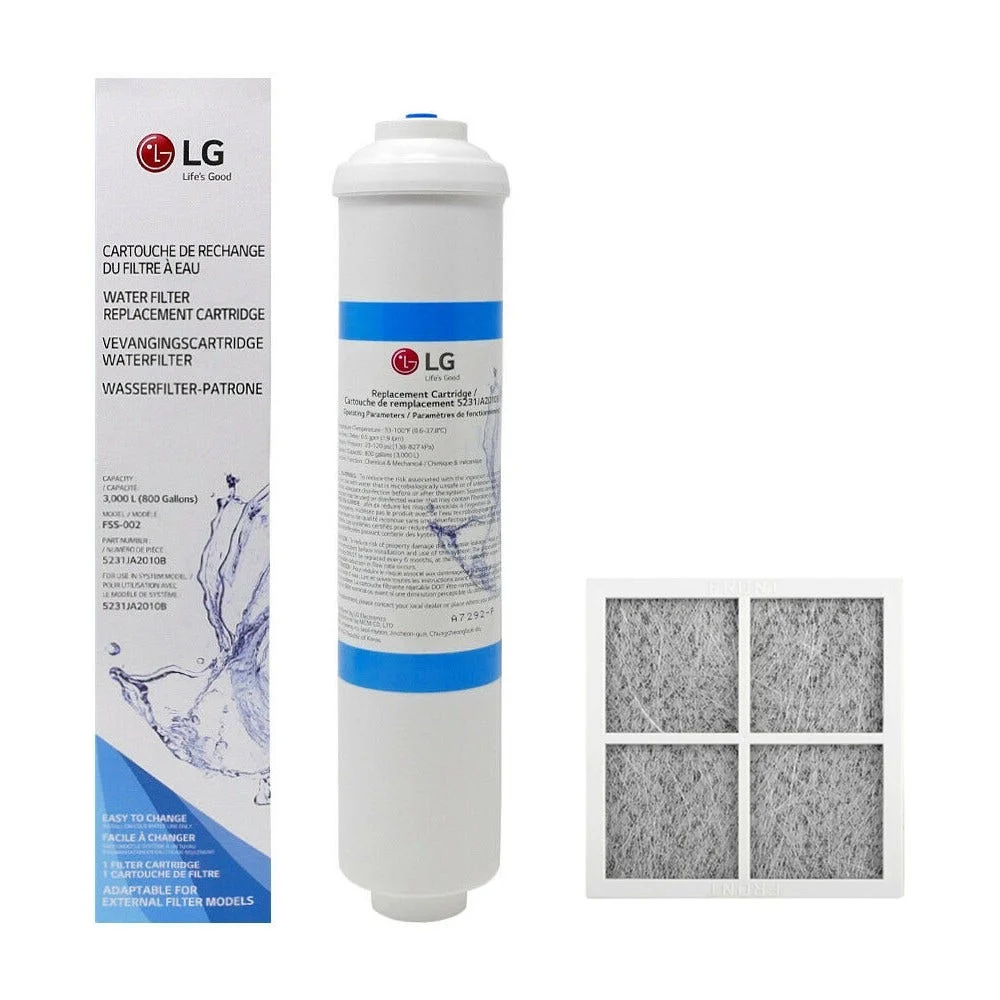 Pack 1x Filtre à eau (5231JA2010B) + 1x Filtre à air (LT120F) pour LG frigo - WPRO