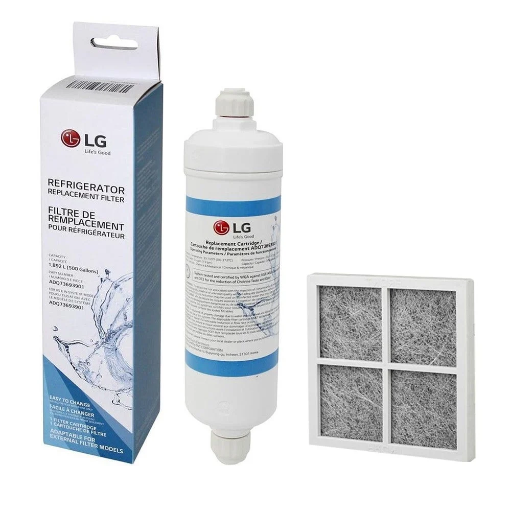 Pack 1x Filtre à eau (ADQ73693901) + 1x Filtre à air (LT120F) pour LG frigo - WPRO