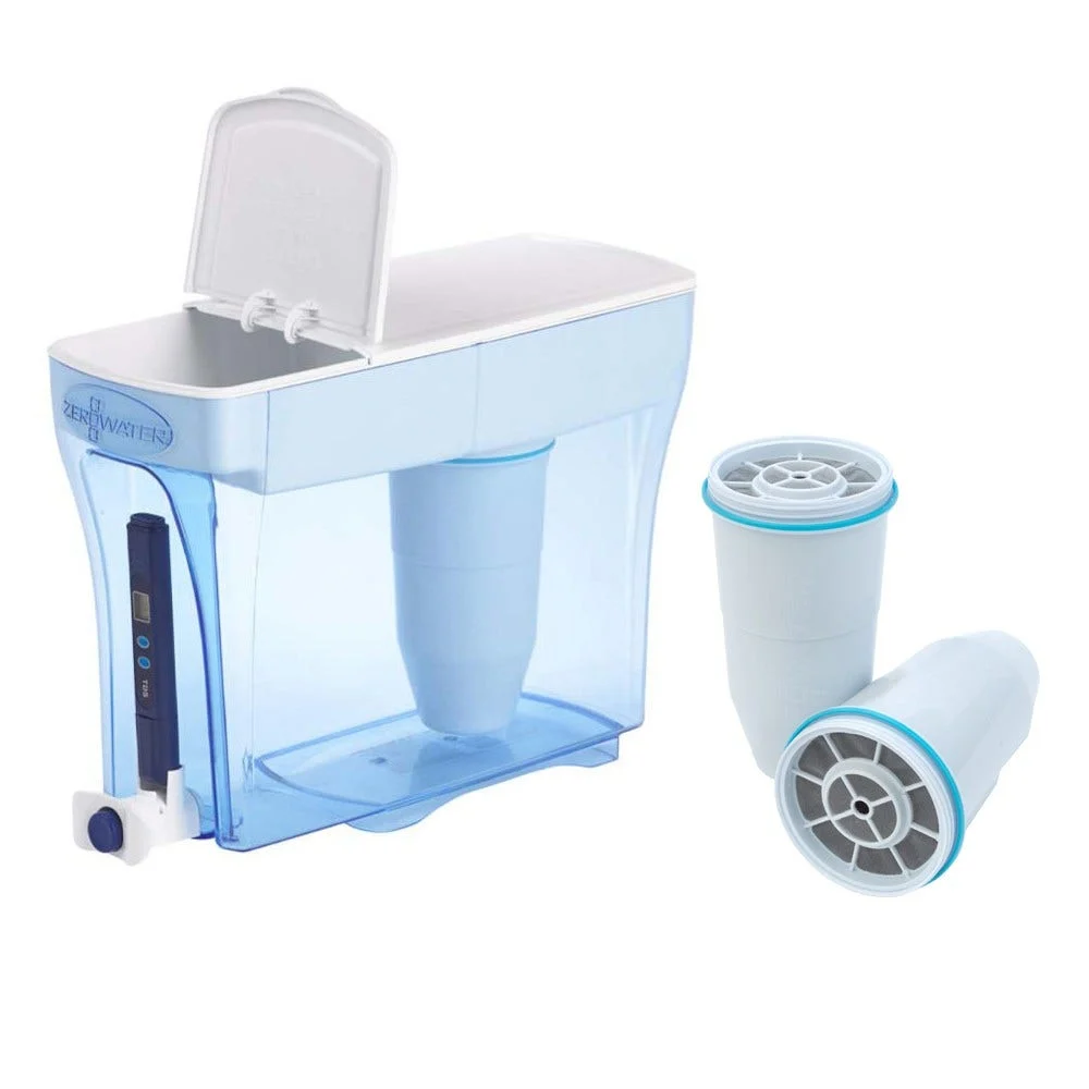 ZeroWater Distributeur d'eau filtrée 5.4L + 3 cartouces filtrantes (filtre aussi les PFAS) - AllSpares