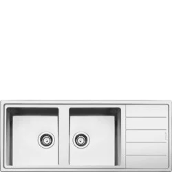 ÉVIER ENCASTRABLE SMEG LDR116-2