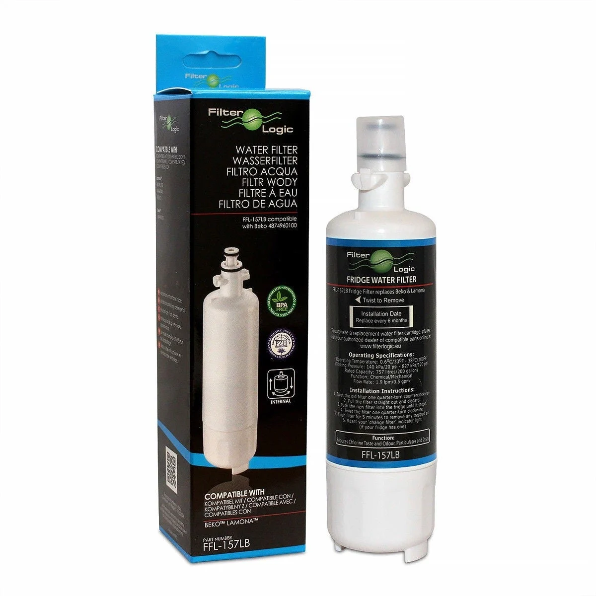 Filtre frigo Electrolux 2087518011 par Filter Logic - WPRO