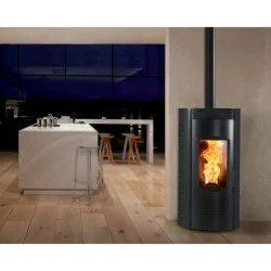 POÊLE À GRANULÉS DEVILLE ROSELIN C077FE-06-IBC6 NOIR