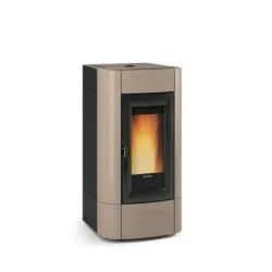 poêle à granulés extraflame 001283802 isidora idro h16 taupe brillant